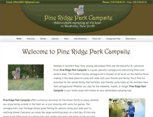Tablet Screenshot of pineridgeparkcampsite.com